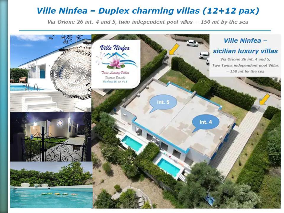 Pool Seaside Relais - Ville Ninfea, Marea, Rosa E Cassiopea ฟอนตาเน บีอานเก ภายนอก รูปภาพ