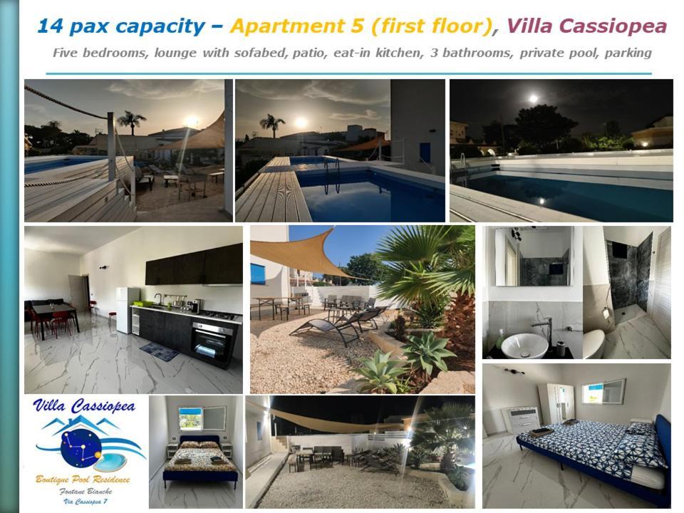 Pool Seaside Relais - Ville Ninfea, Marea, Rosa E Cassiopea ฟอนตาเน บีอานเก ภายนอก รูปภาพ
