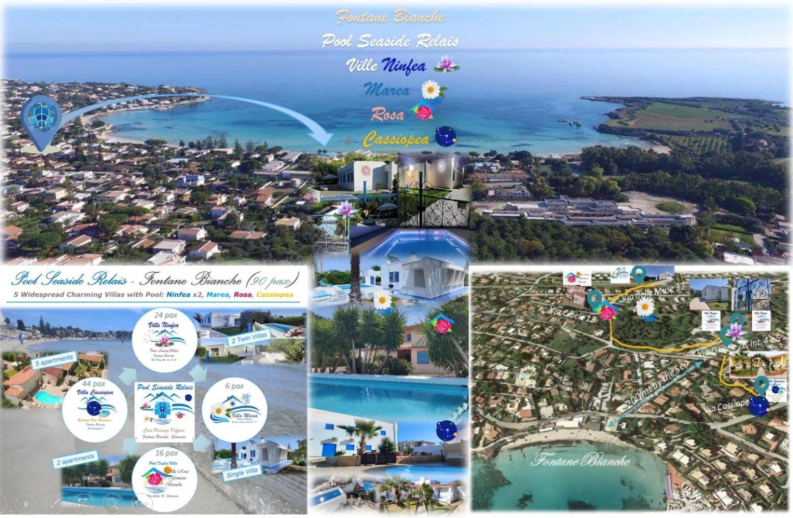 Pool Seaside Relais - Ville Ninfea, Marea, Rosa E Cassiopea ฟอนตาเน บีอานเก ภายนอก รูปภาพ