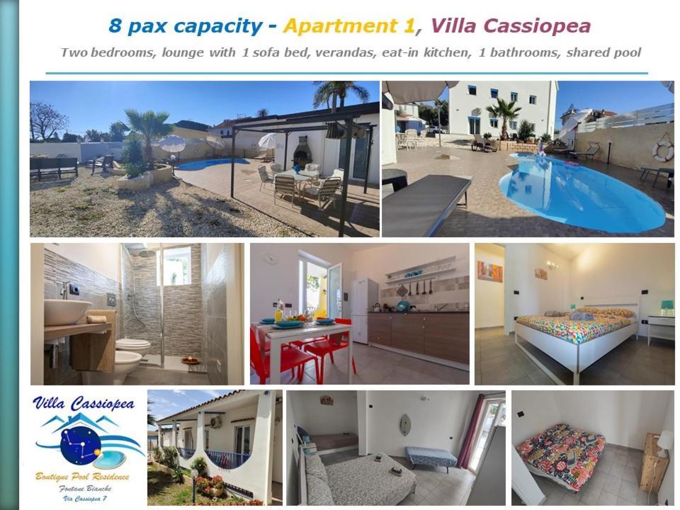 Pool Seaside Relais - Ville Ninfea, Marea, Rosa E Cassiopea ฟอนตาเน บีอานเก ภายนอก รูปภาพ